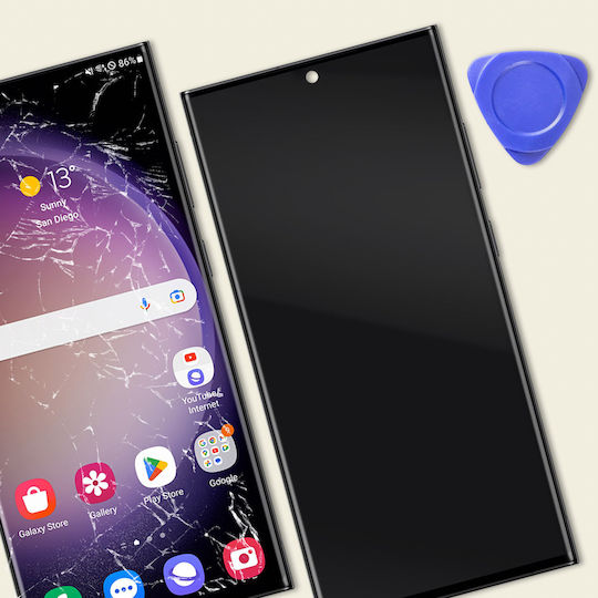 Clappio Screen + Frame Samsung Galaxy S23 Ultra Oled Display Black