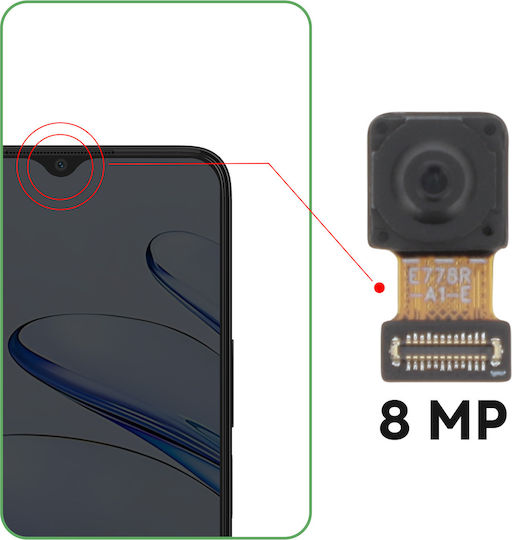 Cameră frontală Clappio Honor 70 Lite Honor X6 8mp Senzor Selfie Negru