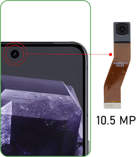 Clappio Front Camera Pixel 8 Pro 10.5mp Selfie Sensor Black