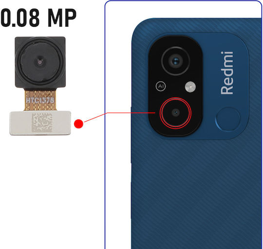 Clappio Camera Modul Redmi 12c Depth Sensor 0.08mp Black