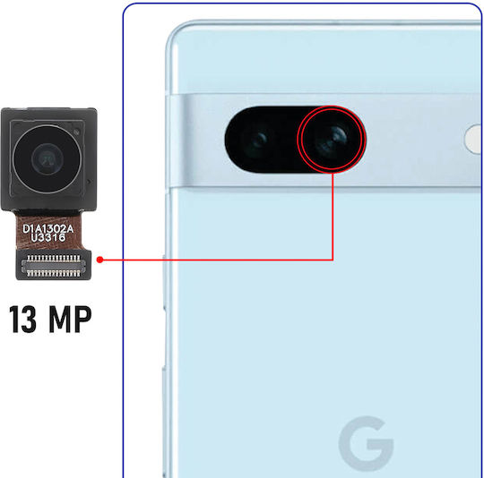 Clappio Camera Modul Pixel 7a 13mp Ultra-wide-angle Sensor Black