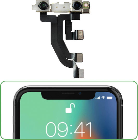 Clappio Front Camera Iphone X Replacement Black