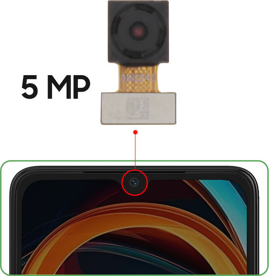 Relife Front Camera for Redmi A3 5MP Selfie Sensor Black