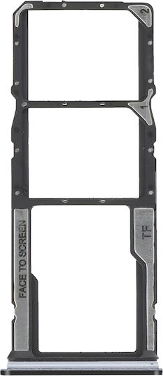 Clappio Sim Card Slot Xiaomi Redmi A3 Dual Nano Sim + Microsd Black