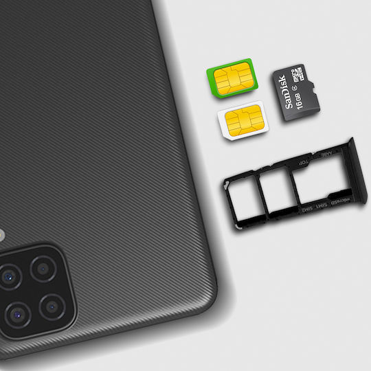 Replacement Galaxy A12 Sim Card Drawer 2x Nano Sim Micro Sd Black