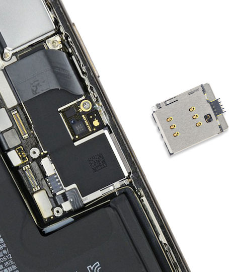 Clappio Replacement Sim Card Reader Iphone Xs Grey