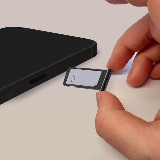 Резервна тава за SIM карта за iPhone 14 Pro 14 Pro Max Space Black