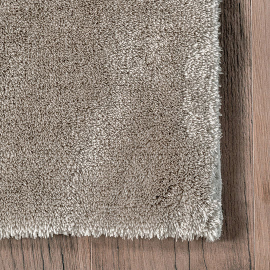 Saray Home Deluxe Αντιολισθητικό Χαλί Ορθογώνιο Γούνινο Καφέ 150x210cm