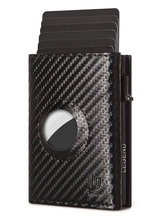 Men's Wallet Cards with RFID and Slide Mechanism Black