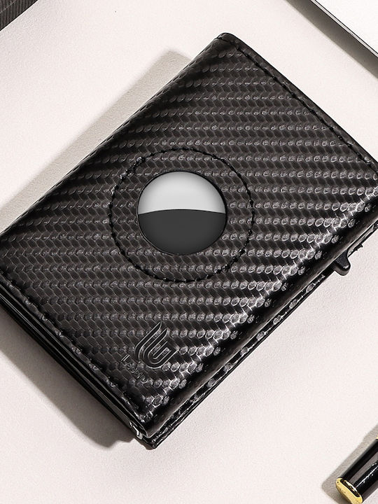 Men's Wallet Cards with RFID and Slide Mechanism Black