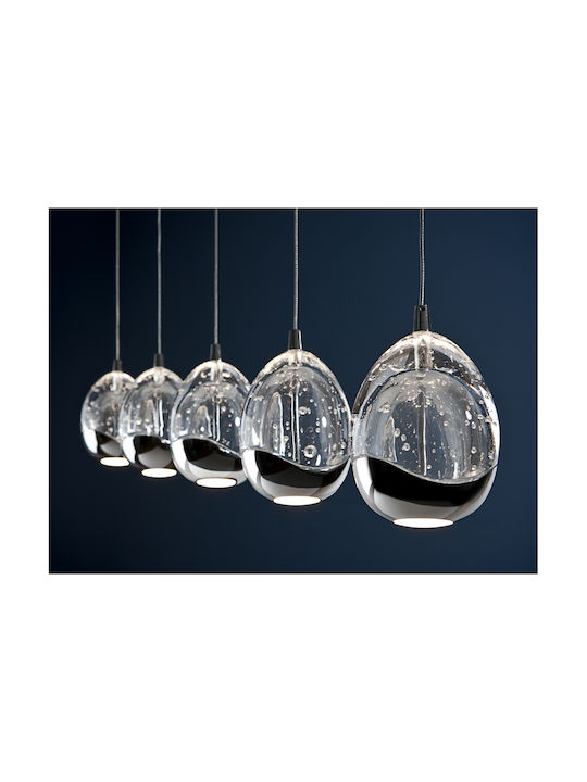 Pendant Light LED with Warm White Light Silver