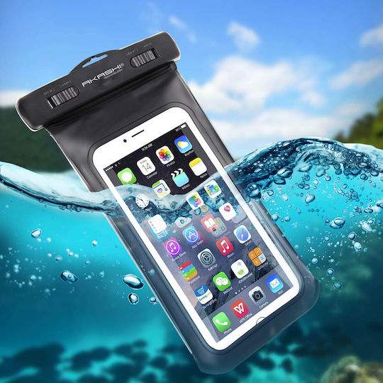 Akashi Ipx8 Protection Smartphone Waterproof Pouch Universal Tactile Black