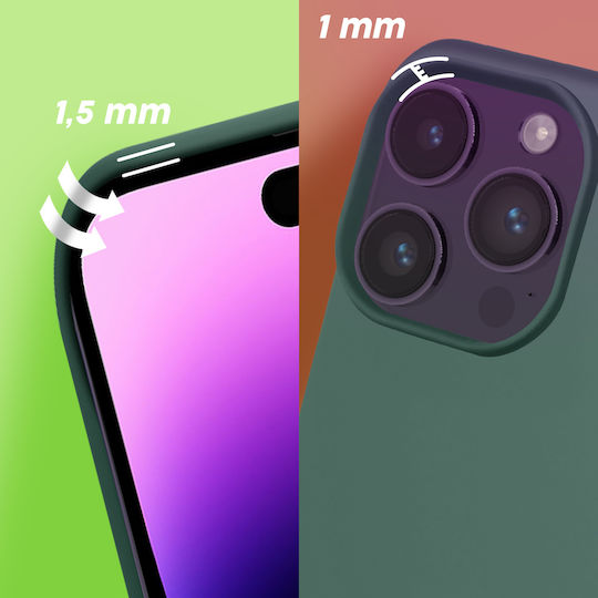 iPhone 14 Pro Max Hülle Halbfeste Dünne Leichte Hülle Weiches Innenfutter Moxie Dunkelgrün