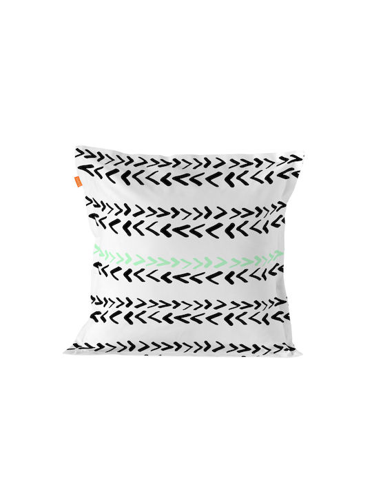 Decorative Pillow Case from 100% Cotton Colorful 60x60cm.