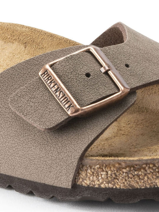 Madrid Birko-flor Women's Flat Sandals Mocca Narrow Fit