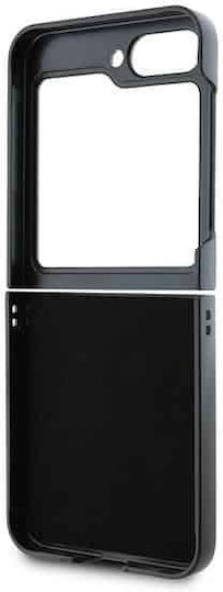 Karl Lagerfeld Saffiano Metal Pin Karl & Choupette Задна Корица Пластмаса / Силикон Черен Galaxy Z Flip6