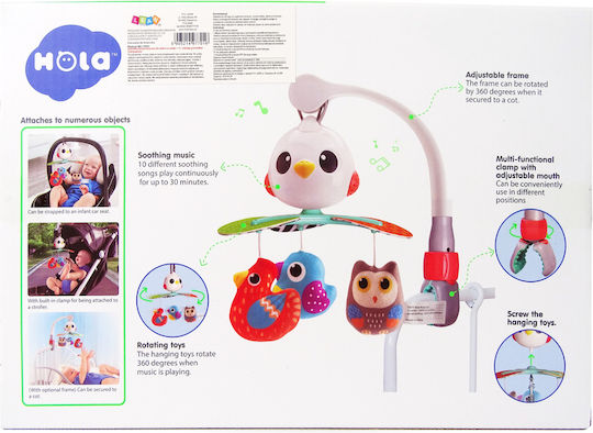 Lean Toys Μόμπιλε Κούνιας με Μουσική και Περιστροφή για Νεογέννητα