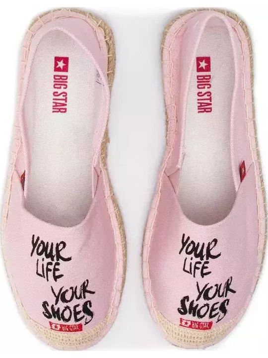 Din material textil Espadrile dama în culoarea Roz