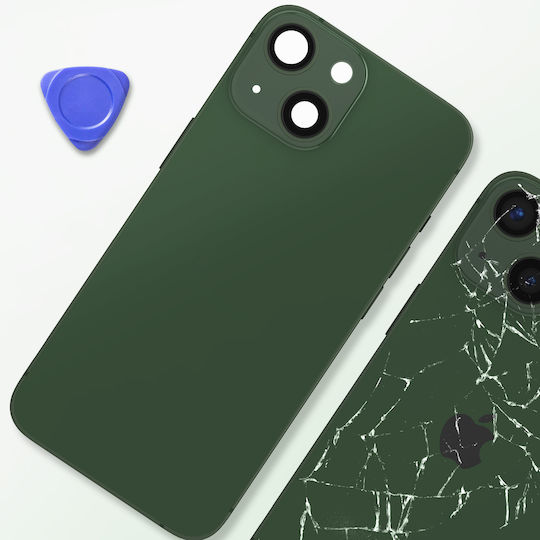 Clappio Frame + Battery Cover Iphone 13 Mini Rear Window Khaki