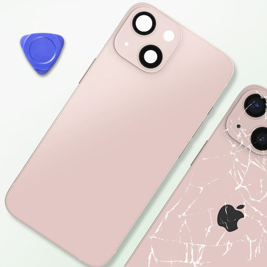 Clappio Frame + Battery Cover Iphone 13 Mini Rear Window Light Pink
