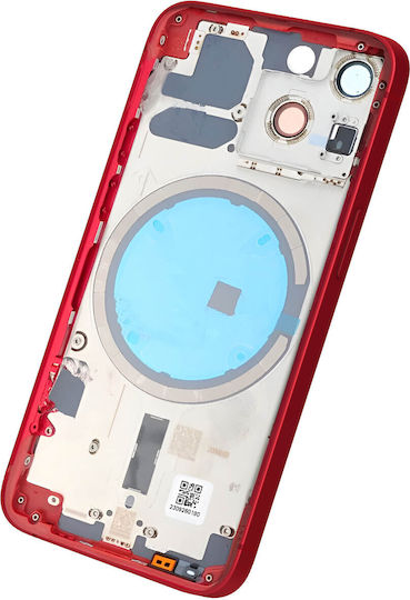 Clappio Frame + Battery Cover Iphone 13 Mini Rear Window Red