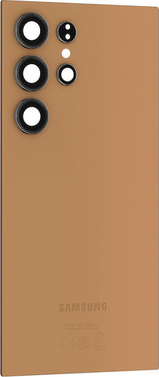Оригинален заден капак за батерия Samsung Galaxy S24 Ultra Титаниев Сервизен пакет Розово злато