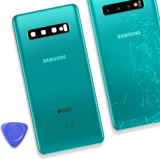 Clappio Battery Cover Galaxy S10 Compatible Spare Part Green