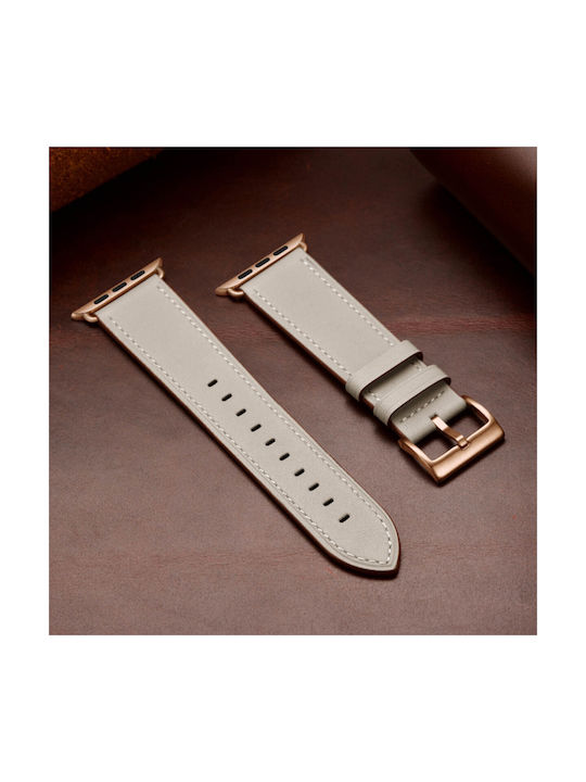 Apple Watch 41mm 40mm 38mm Echtlederarmband Beige