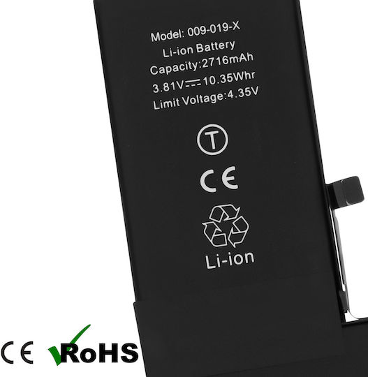 Clappio Battery Iphone X Internal Capacity 2716mah Black