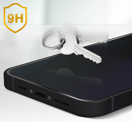 Displayschutzfolie iPhone 13 13 Pro 9H Tiger Glas Muvit Klar Umriss