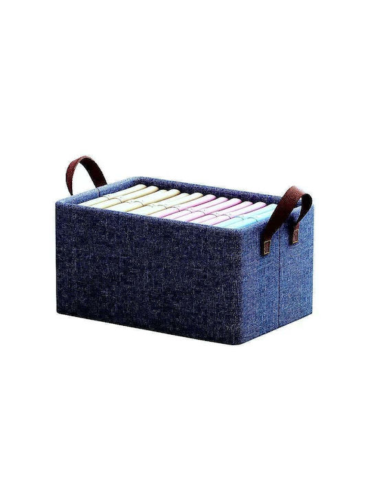 Καλάθι Αποθήκευσης Υφασμάτινο Μπλε 47x20x28cm