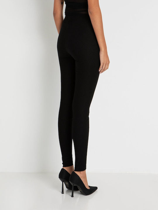 Toi&Moi Women's Fabric Trousers in Skinny Fit Black