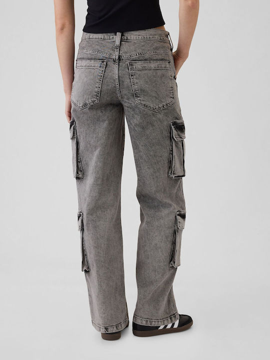 '90s Damenjeans Mittelhohe Taille in Lockerer Passform Acid Black