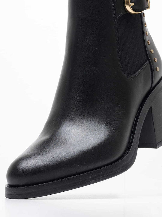 Alpe Leder Damen Knöchelstiefel Schwarz