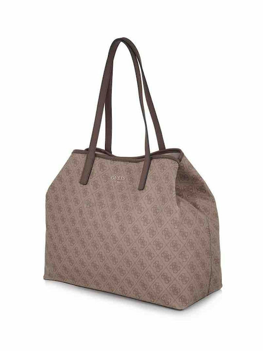 Guess Дамска Чанта Tote За Ръка Кафяв