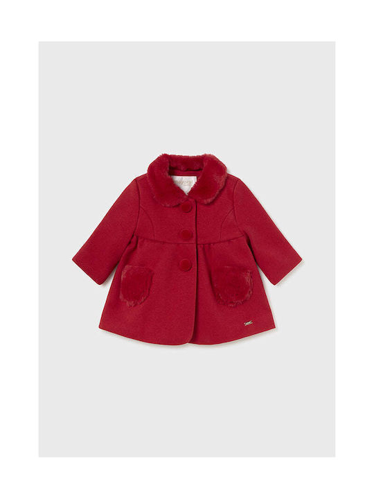 Mayoral Kids Coat Short Red