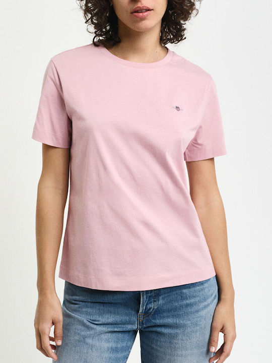 Gant Reg Shield Women's T-shirt Pink