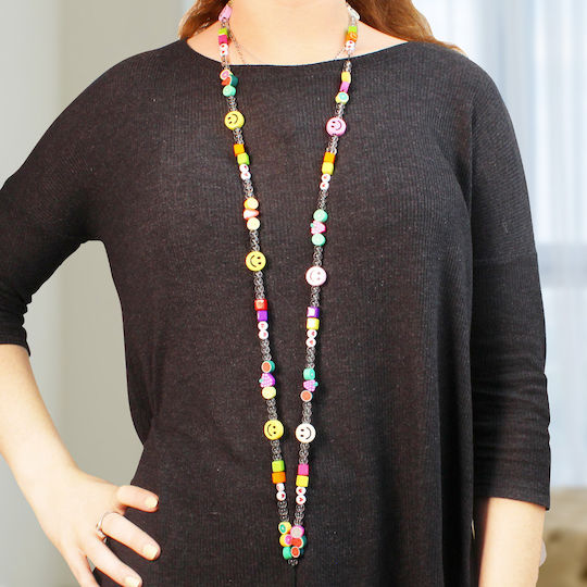 Handykette Schmuck Smiley Früchte 110cm Smile Kollektion Mehrfarbig