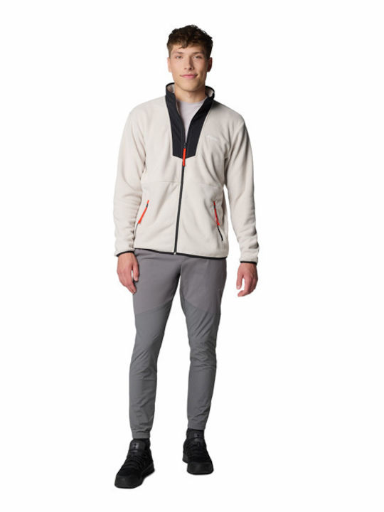 Men's Fleece Cardigan Beige