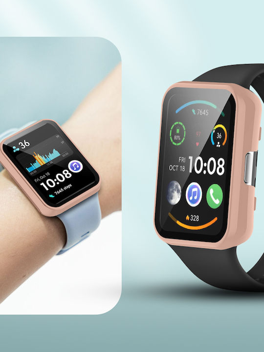 Complete Tempered Glass Screen Protector Huawei Watch Fit 2 2 Active Pink