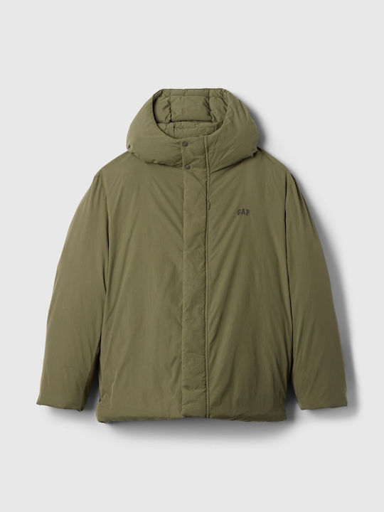 GAP Men's Winter Parka Jacket Olive Night