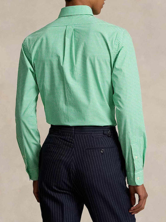 Ralph Lauren Men's Shirt Cotton Checked Green