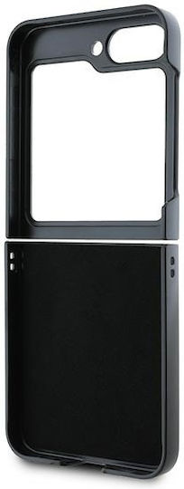 Guess Metal Logo Back Cover Synthetic Leather Brown (Galaxy Z Flip6 / Z Flip7 FE)