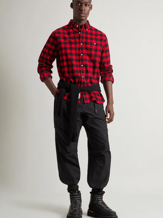 Woolrich Herrenhemd Langärmelig Flanell Red