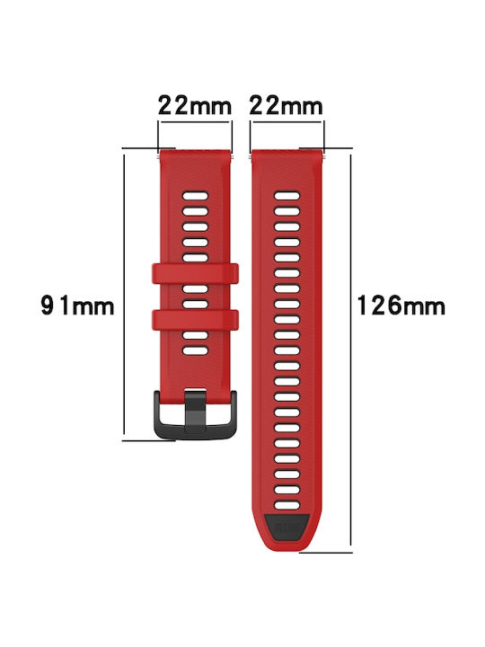 Rubber Strap White 22mm