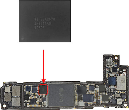 Clappio Integrierter Schaltkreis-Chip iPhone 12/iPhone 11 Lade-Tigris Schwarz
