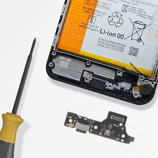 Relife Ladeanschluss Redmi 12 USB-C Mikroanschluss Schwarz