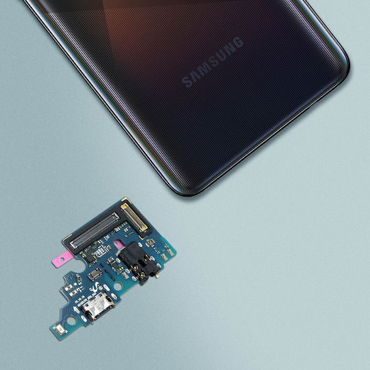 Conector de Încărcare Galaxy A51 Usb Tip C Micro Jack 3.5 Mm Gri