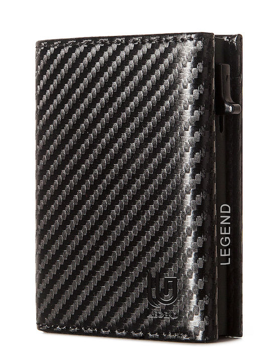 Men's Wallet Cards with Slide Mechanism Black