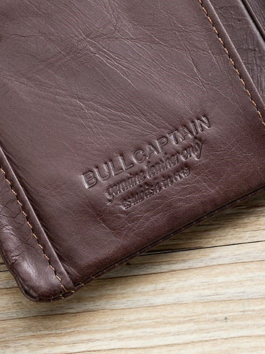 Leather Men's Wallet Classic with RFID Brown
